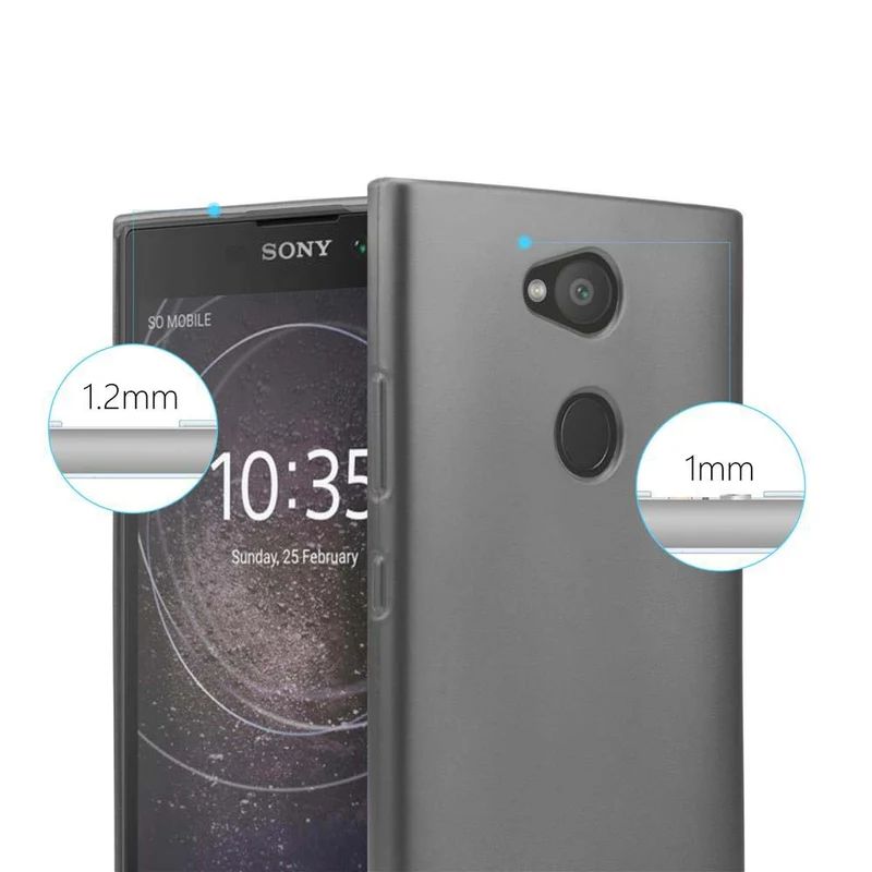 Cadorabo Hülle kompatibel mit Sony Xperia L2 Schutzhülle aus flexiblem TPU Silikon