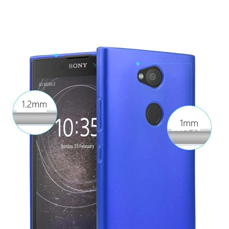 Cadorabo Hülle kompatibel mit Sony Xperia L2 Schutzhülle aus flexiblem TPU Silikon