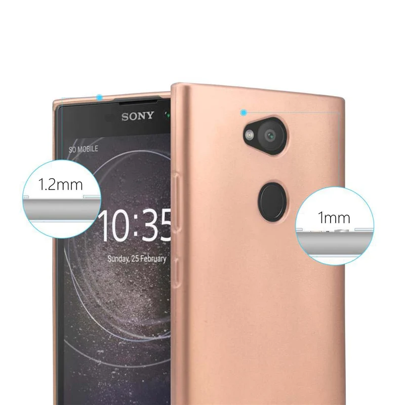Cadorabo Hülle kompatibel mit Sony Xperia L2 Schutzhülle aus flexiblem TPU Silikon