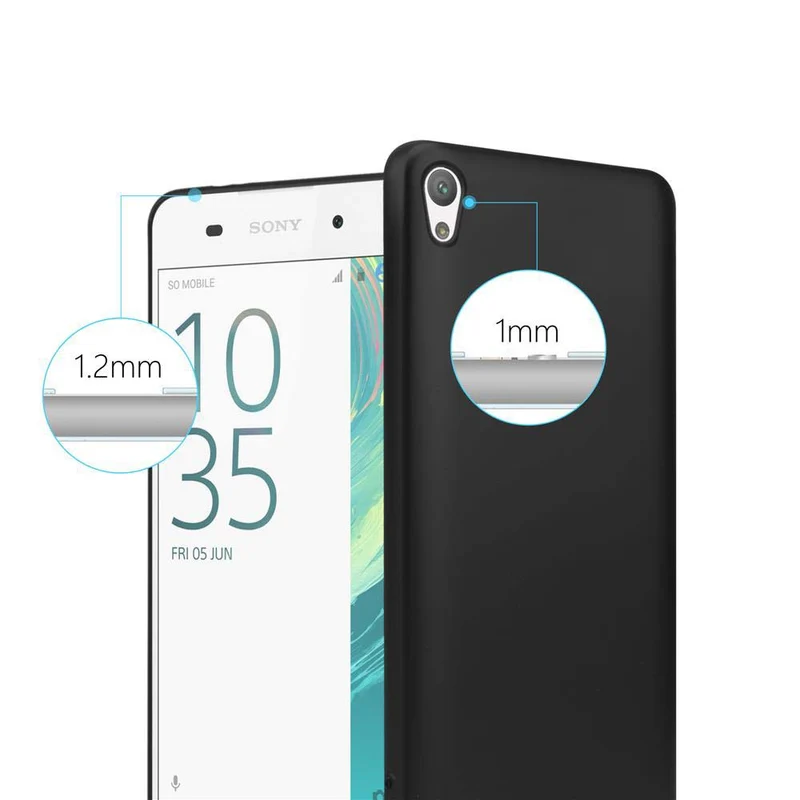 Cadorabo Hülle kompatibel mit Sony Xperia E5 Schutzhülle aus flexiblem TPU Silikon
