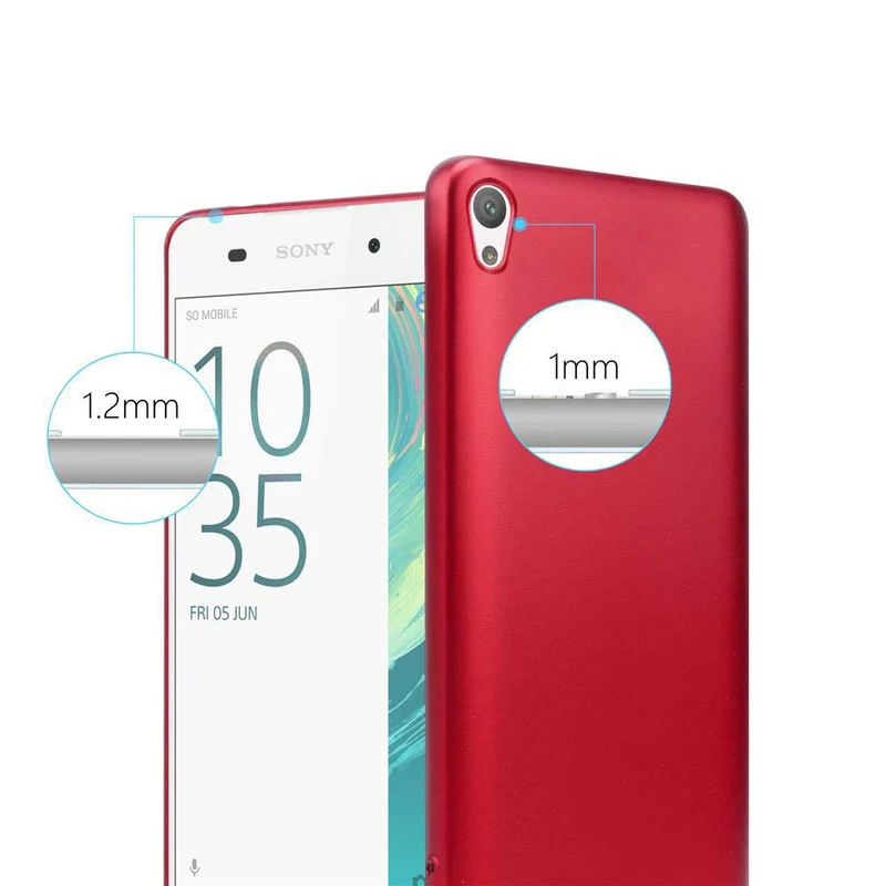 Cadorabo Hülle kompatibel mit Sony Xperia E5 Schutzhülle aus flexiblem TPU Silikon