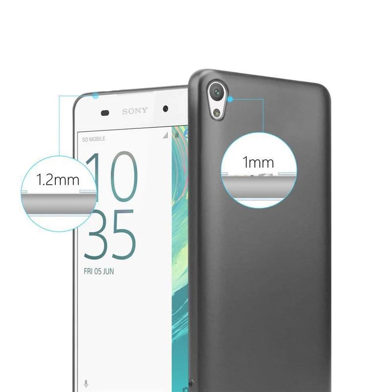 Cadorabo Hülle kompatibel mit Sony Xperia E5 Schutzhülle aus flexiblem TPU Silikon
