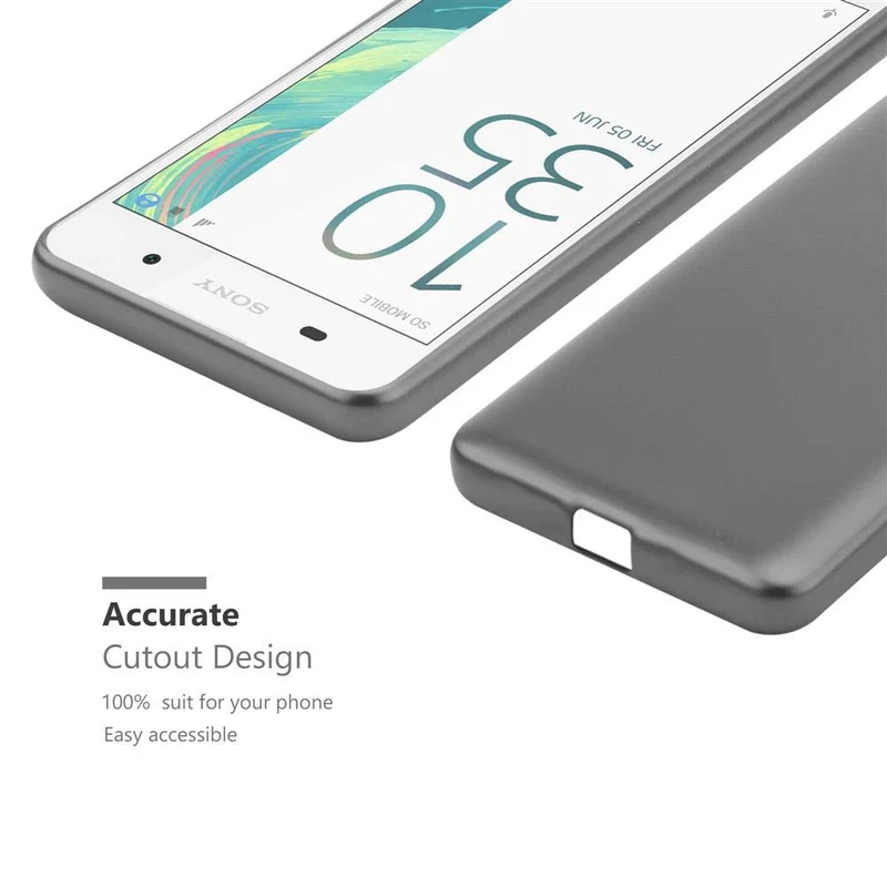 Cadorabo Hülle kompatibel mit Sony Xperia E5 Schutzhülle aus flexiblem TPU Silikon