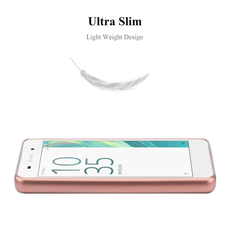 Cadorabo Hülle kompatibel mit Sony Xperia E5 Schutzhülle aus flexiblem TPU Silikon