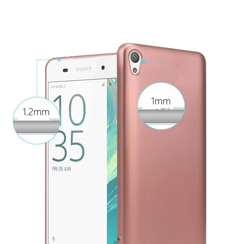 Cadorabo Hülle kompatibel mit Sony Xperia E5 Schutzhülle aus flexiblem TPU Silikon