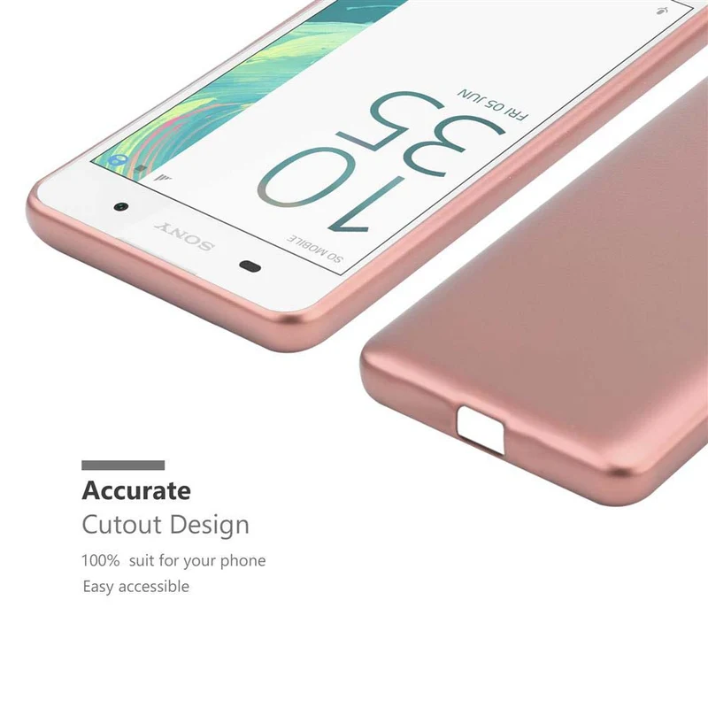 Cadorabo Hülle kompatibel mit Sony Xperia E5 Schutzhülle aus flexiblem TPU Silikon