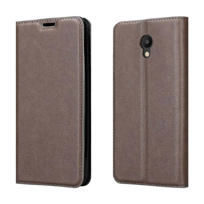 Cadorabo Hülle kompatibel mit MEIZU M6S Schutzhülle mit Magnetverschluss, Standfunktion und Kartenfach