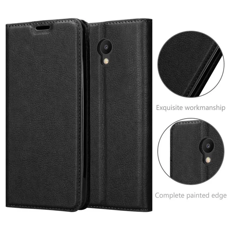 Cadorabo Hülle kompatibel mit MEIZU M6S Schutzhülle mit Magnetverschluss, Standfunktion und Kartenfach