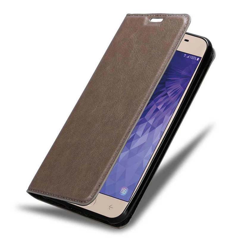 Cadorabo Hülle kompatibel mit Samsung Galaxy J3 2018 Schutzhülle mit Magnetverschluss, Standfunktion und Kartenfach
