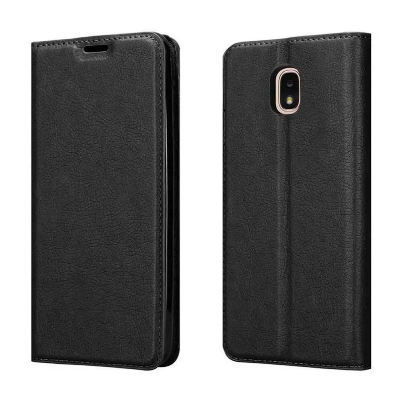 Cadorabo Hülle kompatibel mit Samsung Galaxy J3 2018 Schutzhülle mit Magnetverschluss, Standfunktion und Kartenfach