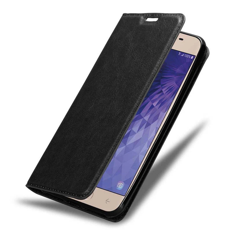 Cadorabo Hülle kompatibel mit Samsung Galaxy J3 2018 Schutzhülle mit Magnetverschluss, Standfunktion und Kartenfach