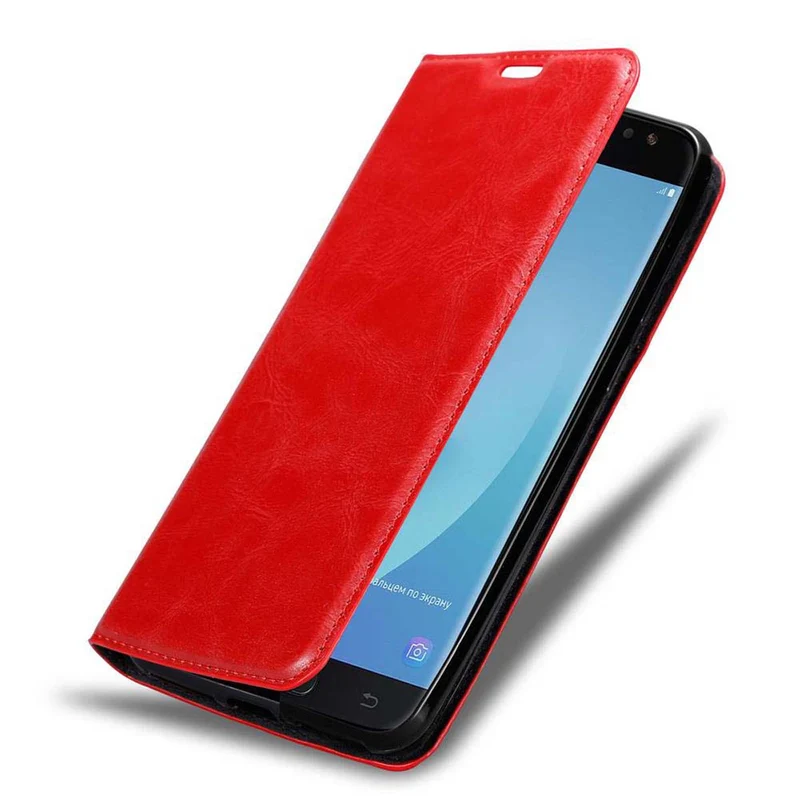 Cadorabo Hülle kompatibel mit Samsung Galaxy J7 2018 Schutzhülle mit Magnetverschluss, Standfunktion und Kartenfach