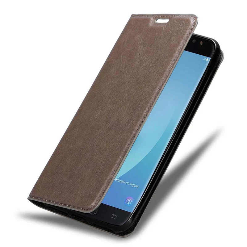Cadorabo Hülle kompatibel mit Samsung Galaxy J7 2018 Schutzhülle mit Magnetverschluss, Standfunktion und Kartenfach