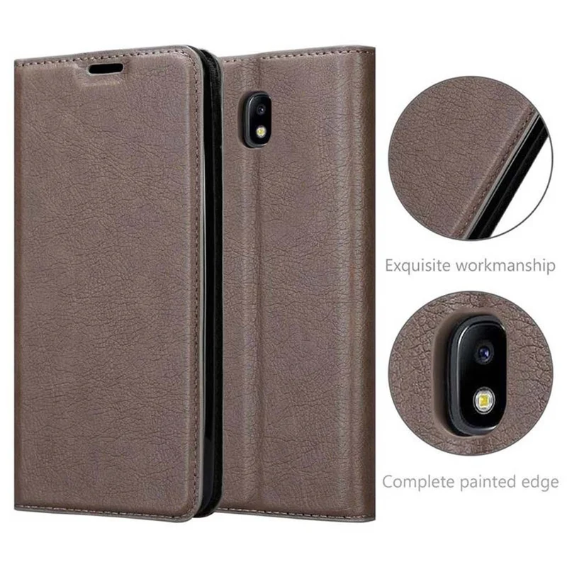 Cadorabo Hülle kompatibel mit Samsung Galaxy J7 2018 Schutzhülle mit Magnetverschluss, Standfunktion und Kartenfach