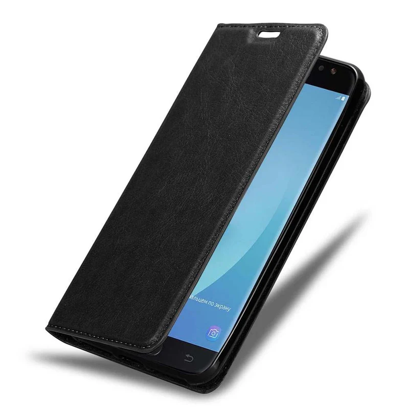 Cadorabo Hülle kompatibel mit Samsung Galaxy J7 2018 Schutzhülle mit Magnetverschluss, Standfunktion und Kartenfach