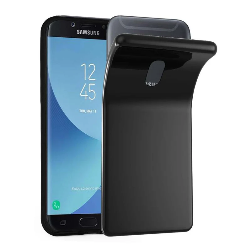 Cadorabo Hülle kompatibel mit Samsung Galaxy J7 2018 Schutzhülle aus flexiblem TPU Silikon
