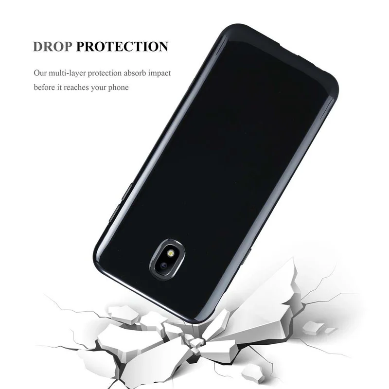 Cadorabo Hülle kompatibel mit Samsung Galaxy J7 2018 Schutzhülle aus flexiblem TPU Silikon