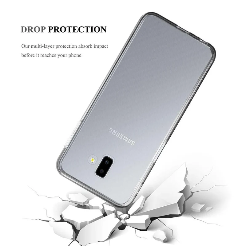 Cadorabo Hülle kompatibel mit Samsung Galaxy J6 PLUS Schutzhülle aus flexiblem TPU Silikon