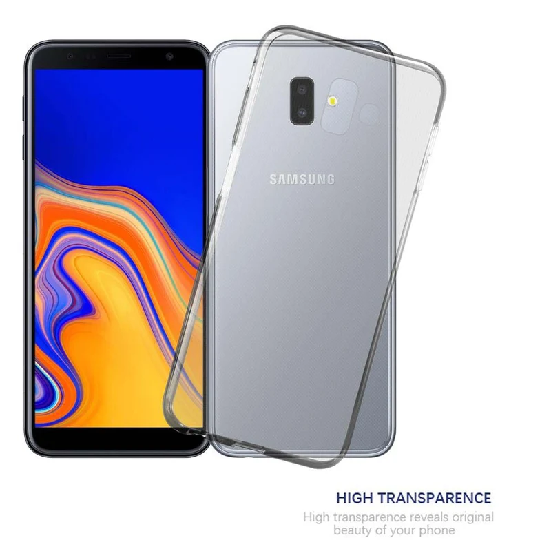 Cadorabo Hülle kompatibel mit Samsung Galaxy J6 PLUS Schutzhülle aus flexiblem TPU Silikon