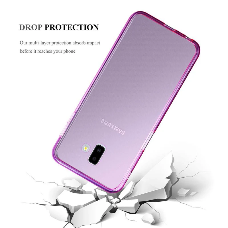 Cadorabo Hülle kompatibel mit Samsung Galaxy J6 PLUS Schutzhülle aus flexiblem TPU Silikon