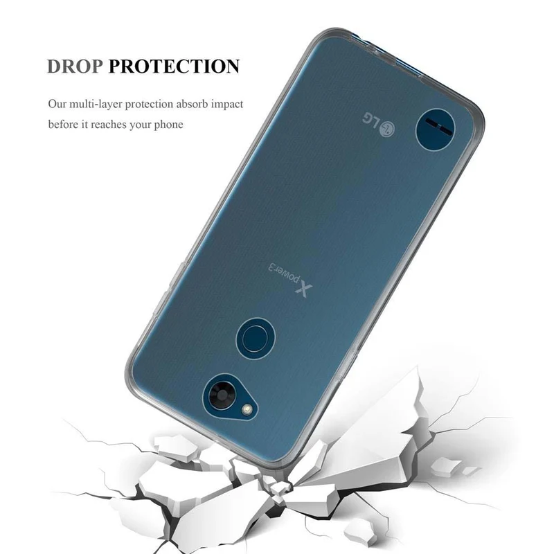 Cadorabo Hülle kompatibel mit LG X POWER 3 Schutzhülle aus flexiblem TPU Silikon
