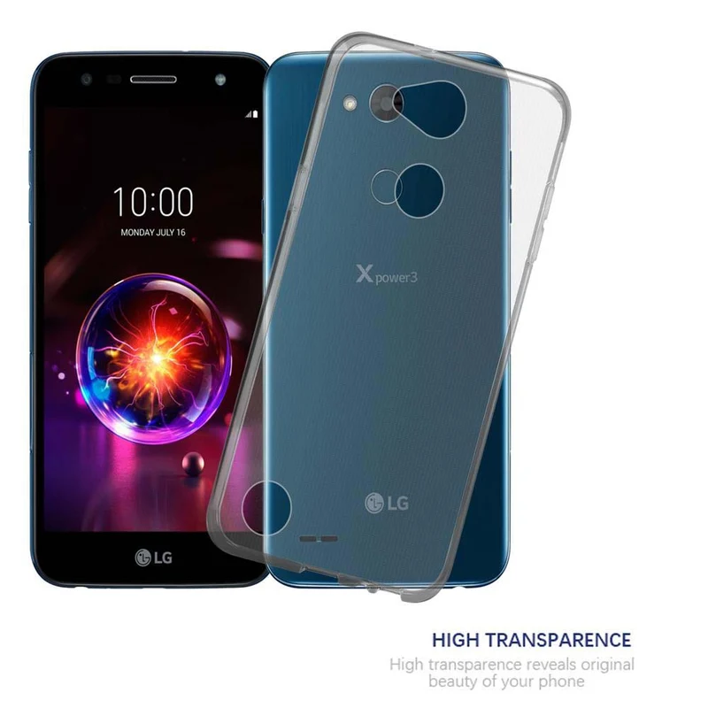 Cadorabo Hülle kompatibel mit LG X POWER 3 Schutzhülle aus flexiblem TPU Silikon