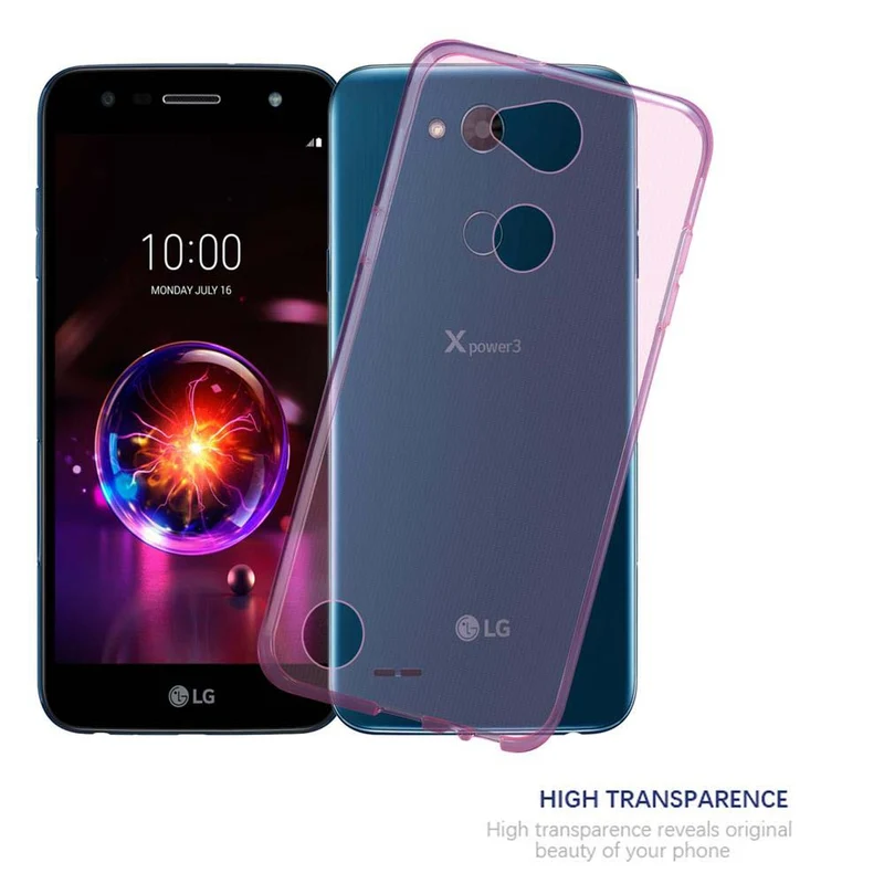 Cadorabo Hülle kompatibel mit LG X POWER 3 Schutzhülle aus flexiblem TPU Silikon