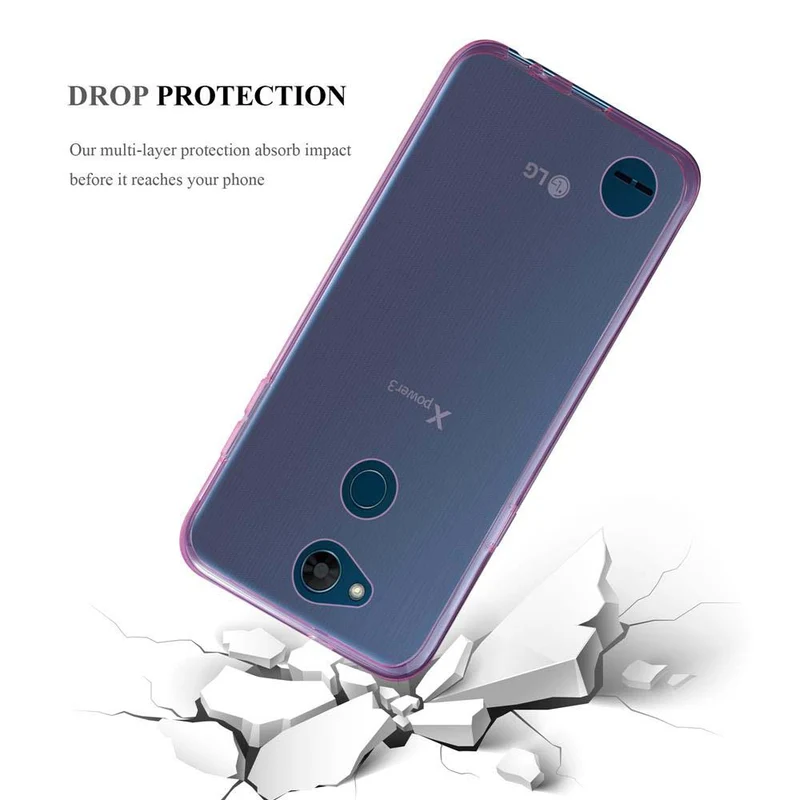 Cadorabo Hülle kompatibel mit LG X POWER 3 Schutzhülle aus flexiblem TPU Silikon