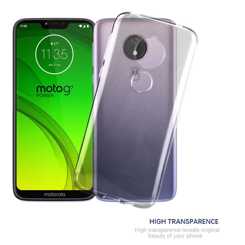 Cadorabo Hülle kompatibel mit Motorola MOTO G7 POWER Schutzhülle aus flexiblem TPU Silikon