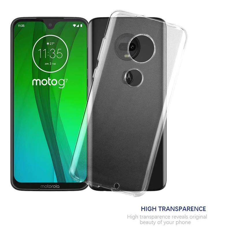 Cadorabo Hülle kompatibel mit Motorola MOTO G7 / G7 PLUS Schutzhülle aus flexiblem TPU Silikon