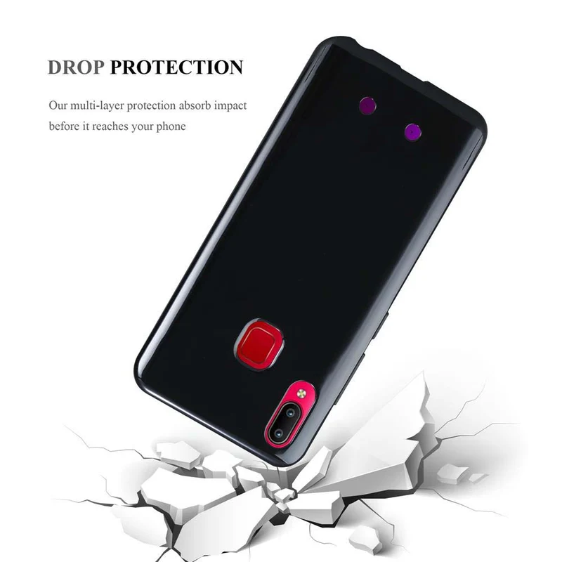 Cadorabo Hülle kompatibel mit Vivo Y95 Schutzhülle aus flexiblem TPU Silikon
