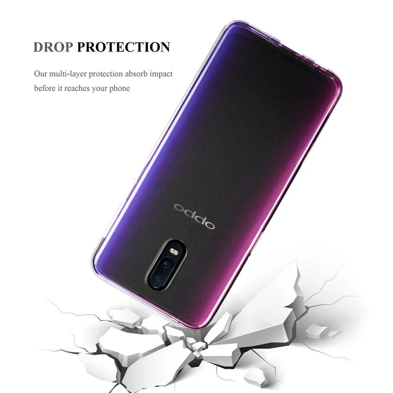 Cadorabo Hülle kompatibel mit Oppo R17 Schutzhülle aus flexiblem TPU Silikon