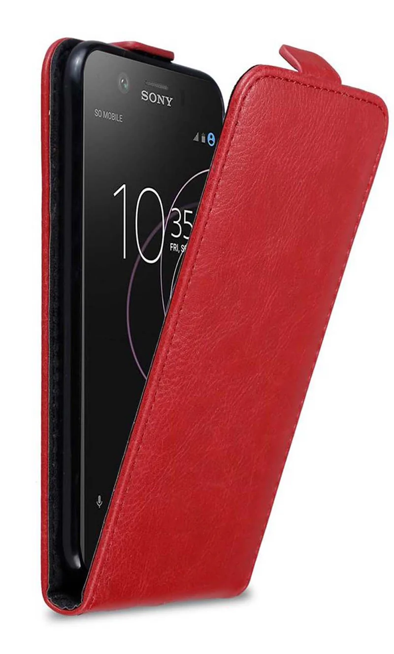 Cadorabo Hülle kompatibel mit Sony Xperia XZ1 COMPACT Schutzhülle im Flip Design mit Magnetverschluss