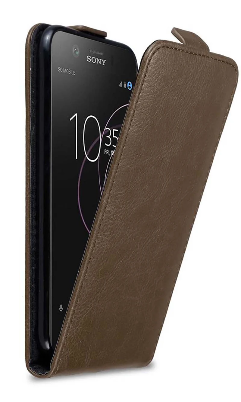 Cadorabo Hülle kompatibel mit Sony Xperia XZ1 COMPACT Schutzhülle im Flip Design mit Magnetverschluss