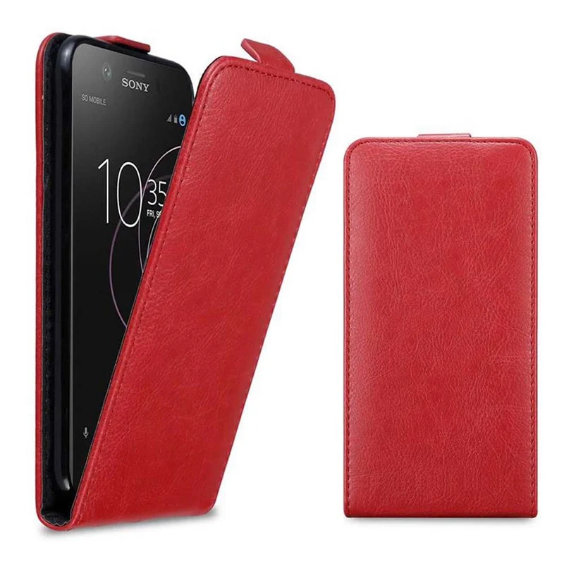 Cadorabo Hülle kompatibel mit Sony Xperia XZ1 COMPACT Schutzhülle im Flip Design mit Magnetverschluss