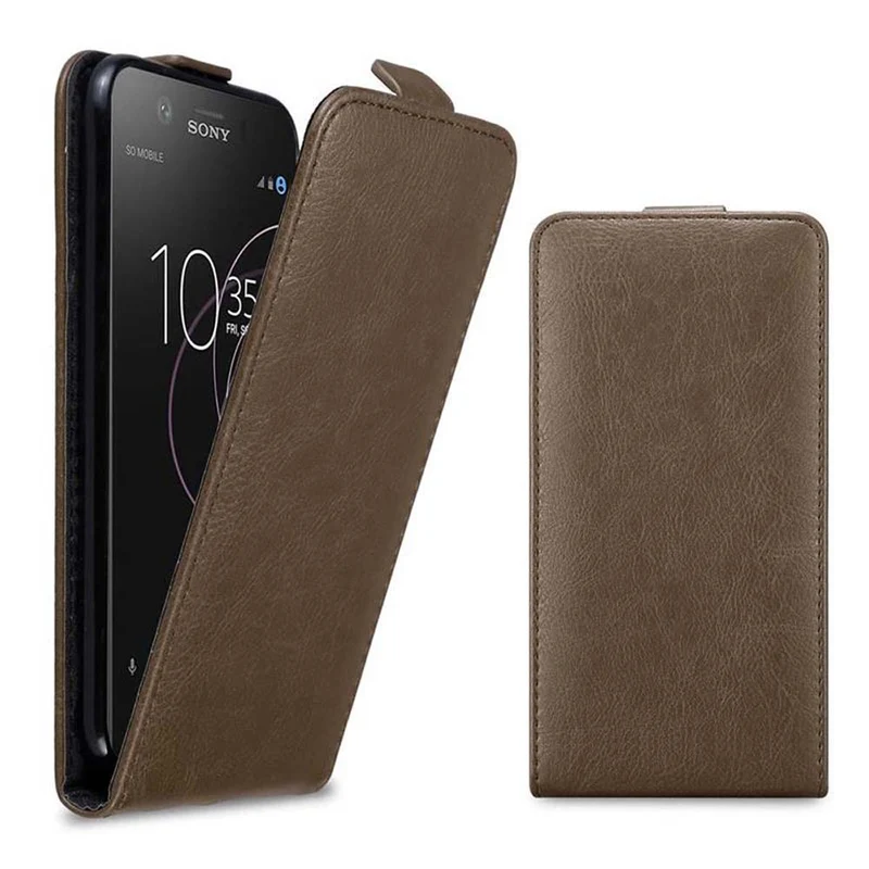 Cadorabo Hülle kompatibel mit Sony Xperia XZ1 COMPACT Schutzhülle im Flip Design mit Magnetverschluss