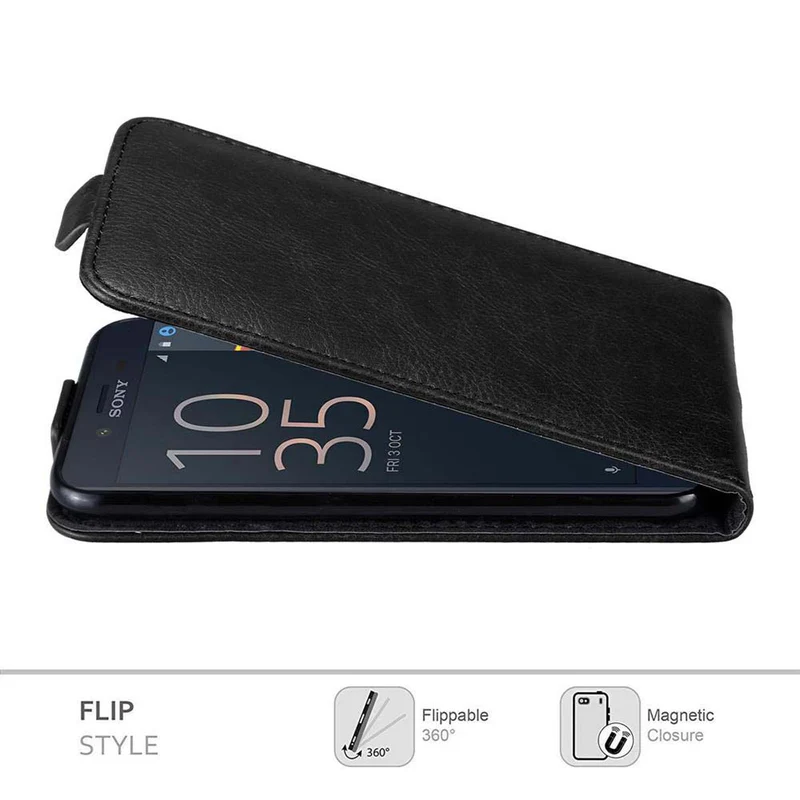 Cadorabo Hülle kompatibel mit Sony Xperia X COMPACT Schutzhülle im Flip Design mit Magnetverschluss