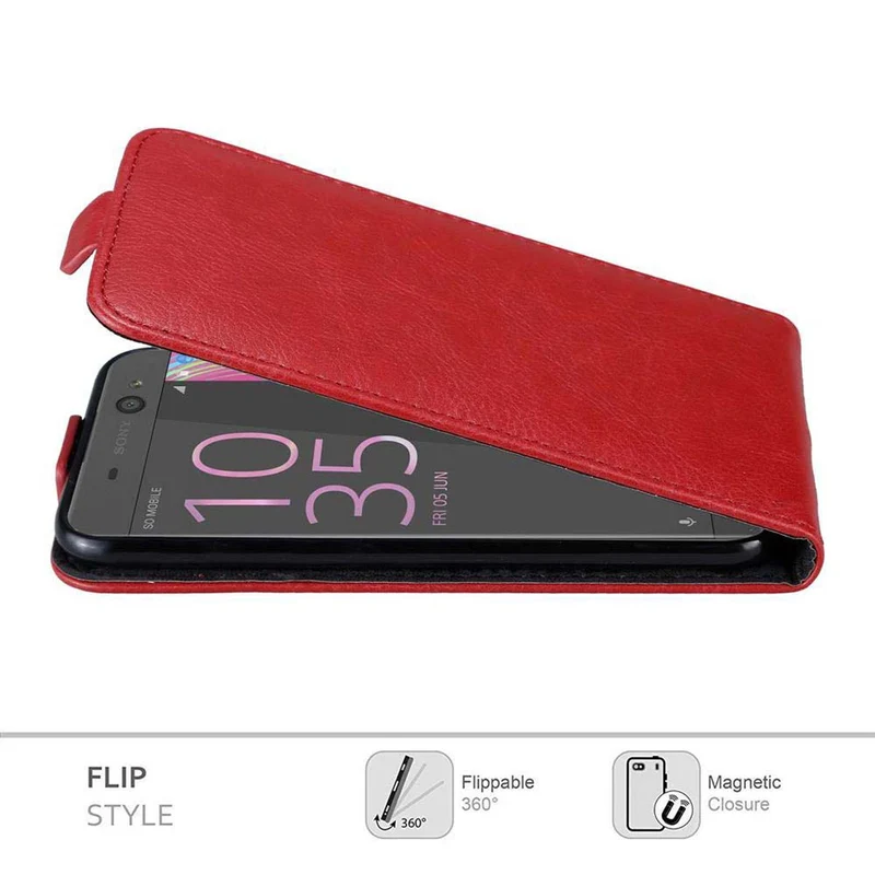Cadorabo Hülle kompatibel mit Sony Xperia XA ULTRA Schutzhülle im Flip Design mit Magnetverschluss