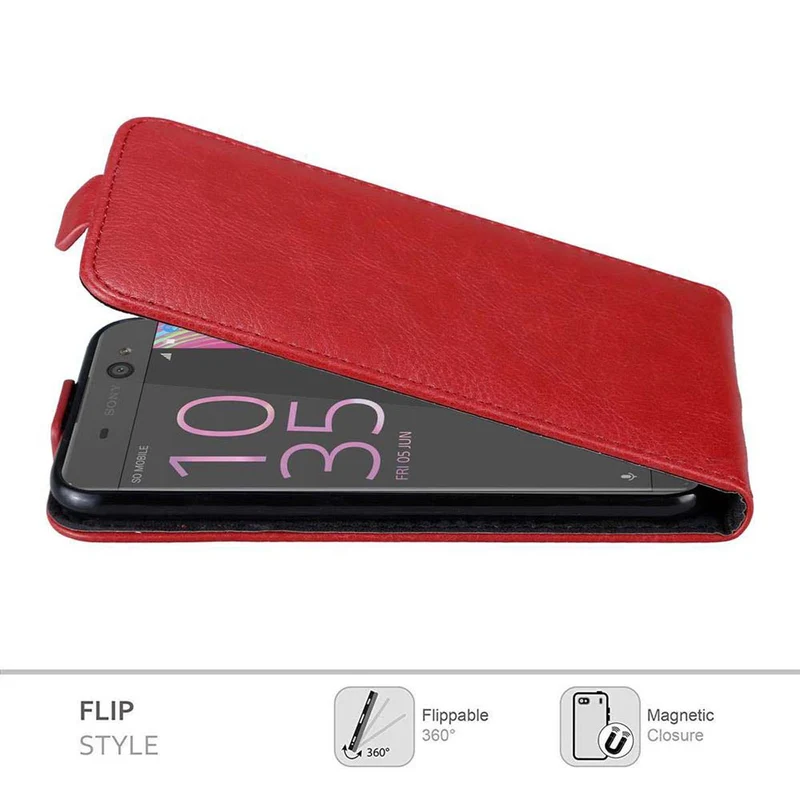 Cadorabo Hülle kompatibel mit Sony Xperia XA Schutzhülle im Flip Design mit Magnetverschluss