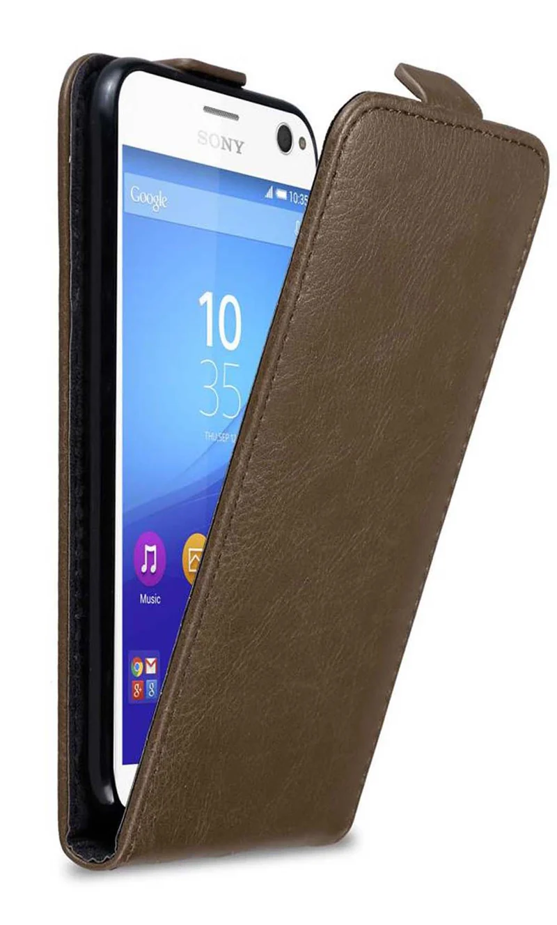Cadorabo Hülle kompatibel mit Sony Xperia C4 Schutzhülle im Flip Design mit Magnetverschluss