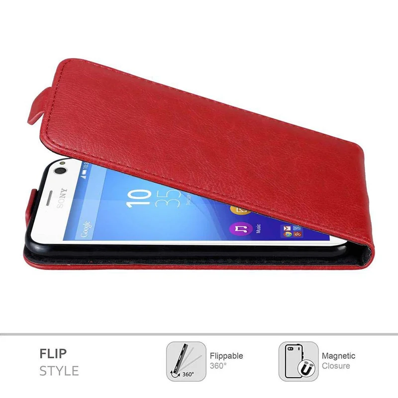 Cadorabo Hülle kompatibel mit Sony Xperia C4 Schutzhülle im Flip Design mit Magnetverschluss