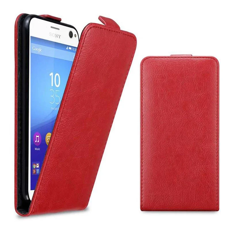 Cadorabo Hülle kompatibel mit Sony Xperia C4 Schutzhülle im Flip Design mit Magnetverschluss