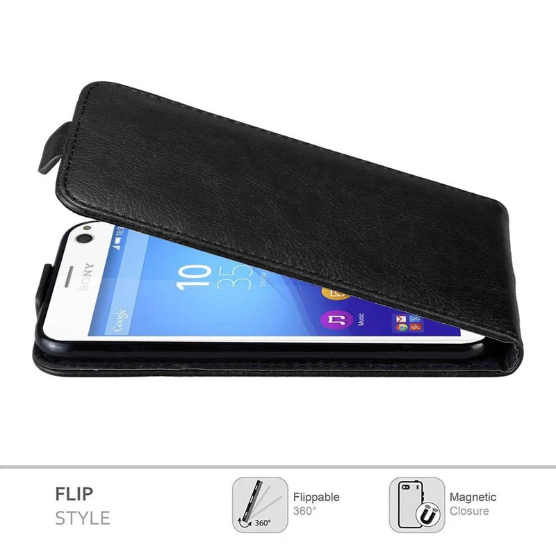 Cadorabo Hülle kompatibel mit Sony Xperia C4 Schutzhülle im Flip Design mit Magnetverschluss