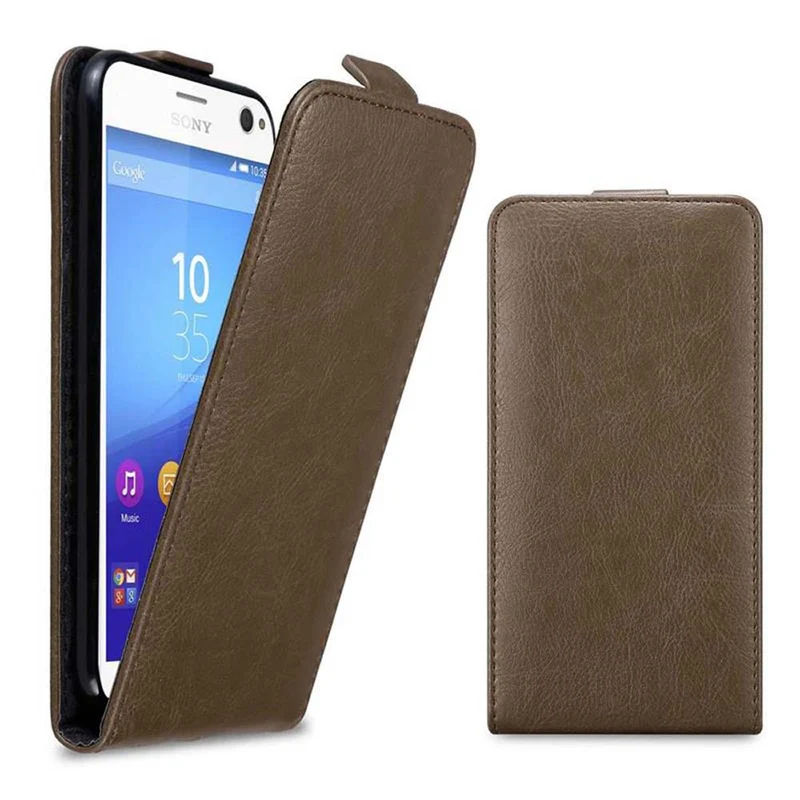 Cadorabo Hülle kompatibel mit Sony Xperia C4 Schutzhülle im Flip Design mit Magnetverschluss
