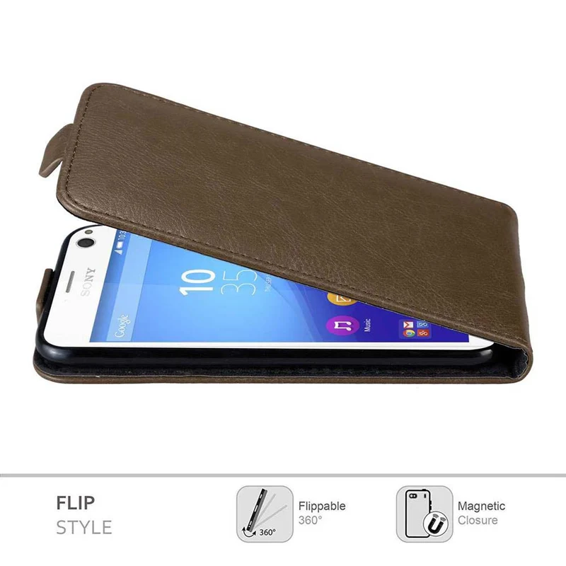 Cadorabo Hülle kompatibel mit Sony Xperia C4 Schutzhülle im Flip Design mit Magnetverschluss