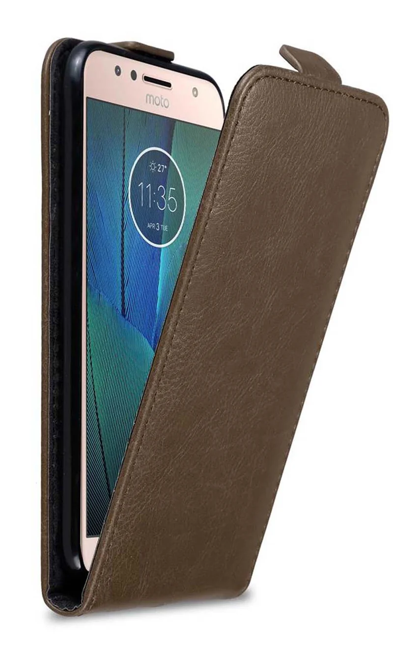 Cadorabo Hülle kompatibel mit Motorola MOTO G5S PLUS Schutzhülle im Flip Design mit Magnetverschluss