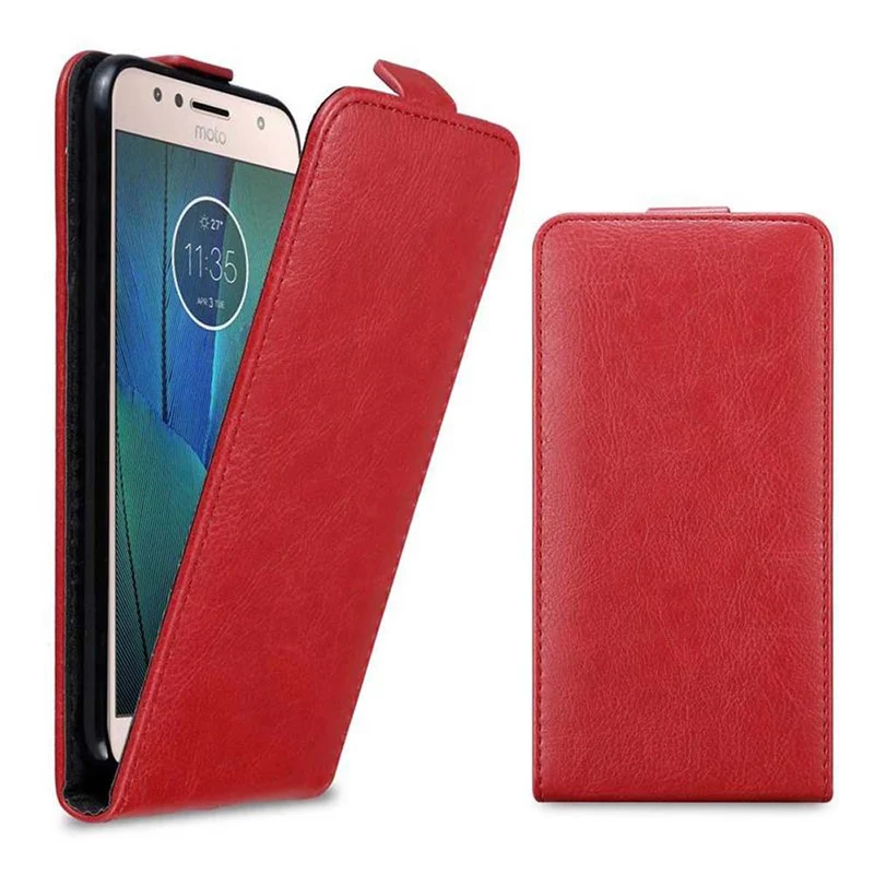 Cadorabo Hülle kompatibel mit Motorola MOTO G5S PLUS Schutzhülle im Flip Design mit Magnetverschluss