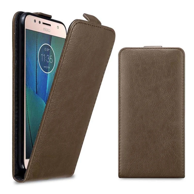 Cadorabo Hülle kompatibel mit Motorola MOTO G5S PLUS Schutzhülle im Flip Design mit Magnetverschluss