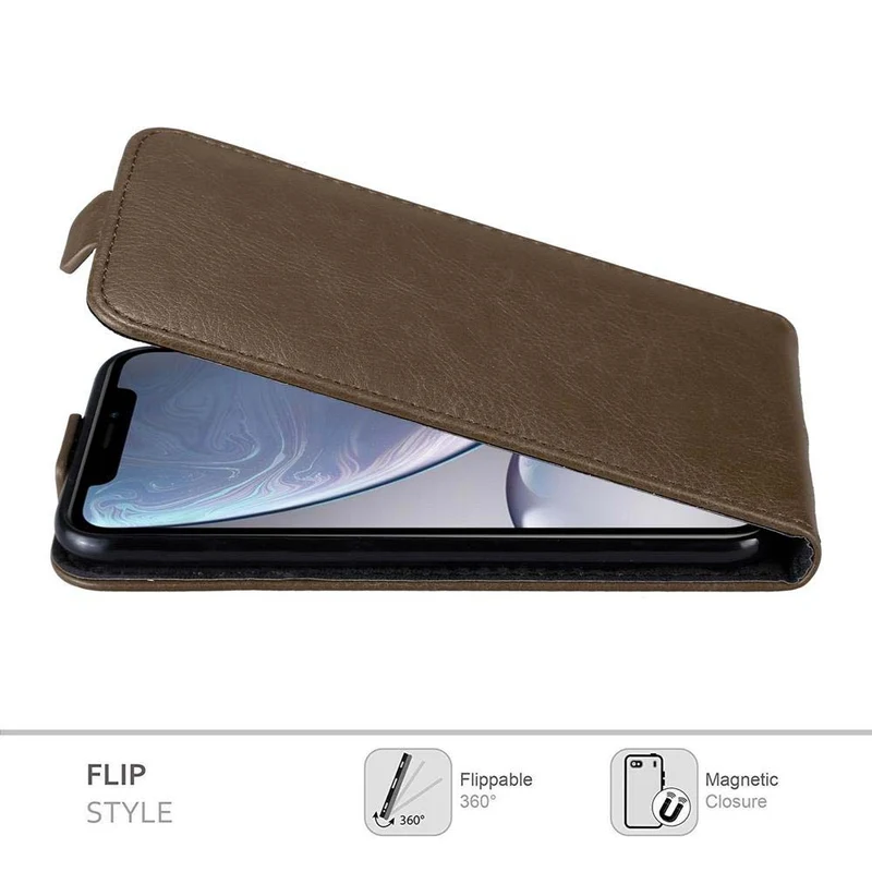Cadorabo Hülle kompatibel mit Apple iPhone XR Schutzhülle im Flip Design mit Magnetverschluss