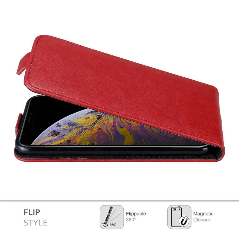 Cadorabo Hülle kompatibel mit Apple iPhone XS MAX Schutzhülle im Flip Design mit Magnetverschluss